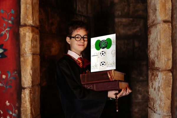 Grußkarte, Fadendesign, Schloss, Harry Potter, Bücher