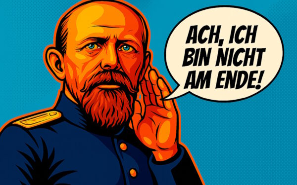 Hans am Ende, Moderne Kunst, Porträt, Comic-Porträt,