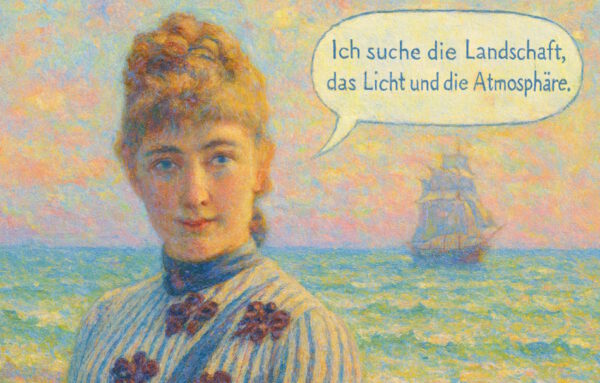 Elisabeth von Eicken, Impressionismus, Ostsee, Segelschiff, Porträt,