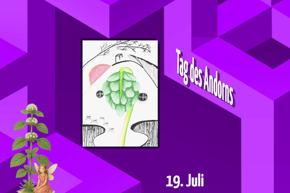 violett, Grafik, Geometrie, Grußkarte, Fadendesign, Andorn, Fee, Elfe,