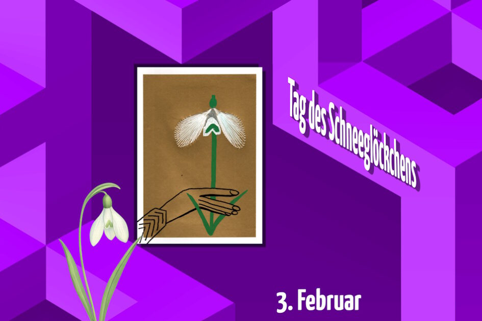 violett, Grafik, Geometrie, Herz, Grußkarte, Fadendesign, Schneeglöckchen,