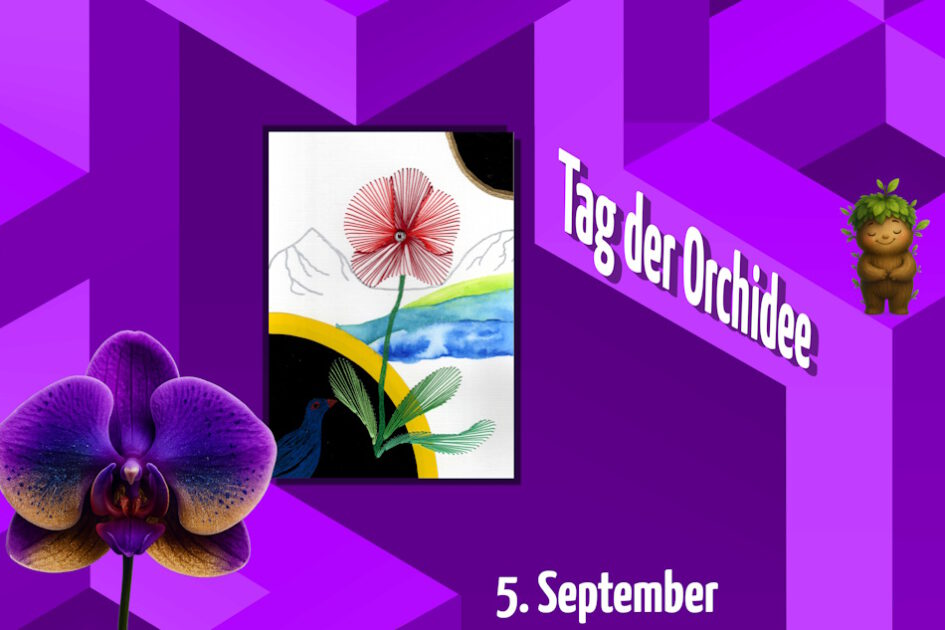 violett, Grafik, Geometrie, Herz, Grußkarte, Fadendesign, Orchidee, Waldgeist,