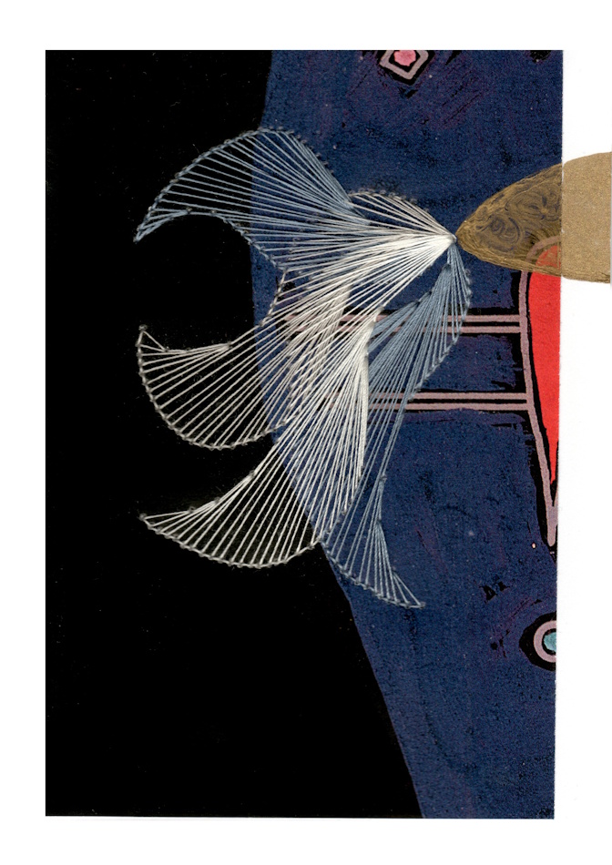 Designerkarte, Designer Karte, Grafik, Kunst, Fadenbild, Fadengrafik, kunstvoll, exklusive Faltkarte, Faltkarte, Grußkarte, Fadentechnik, moderne Kunst, Design, Tafelbild, Wassily Kandinsky,