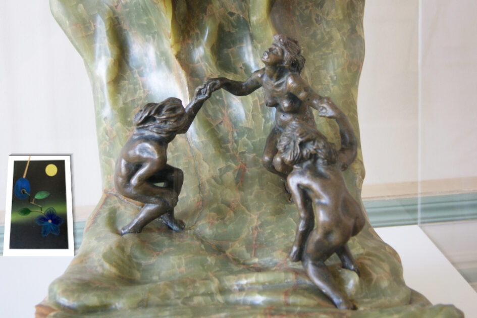 Grußkarte, Fadendesign, La Vague, von der Bilderhauerin Camille Claudel, Empfängnis,