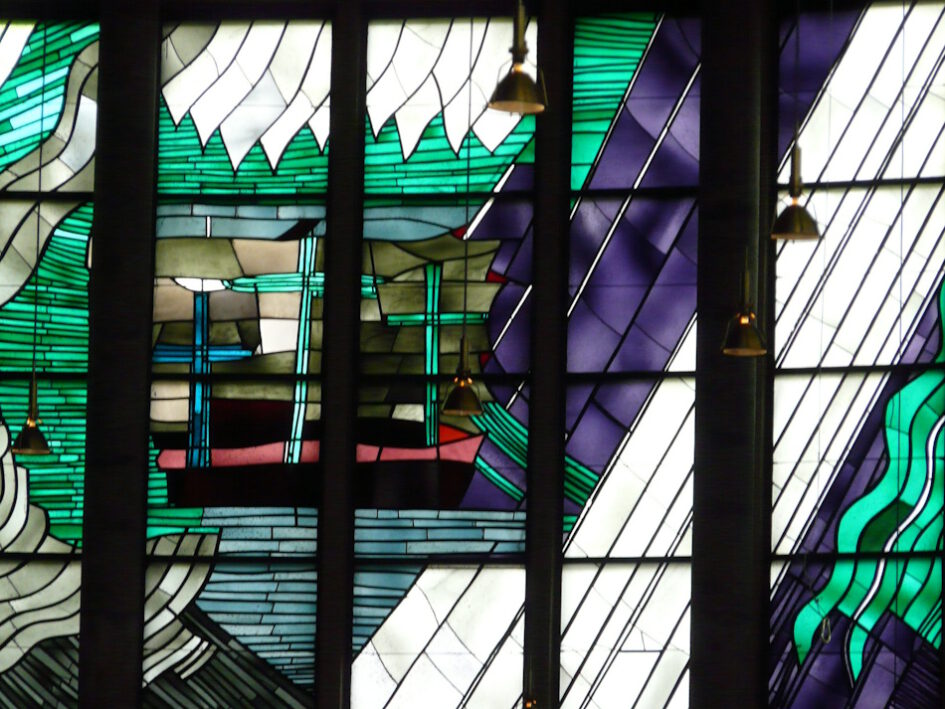 Kirchenfenster, St. Marien, Freudenberg, Golgotha