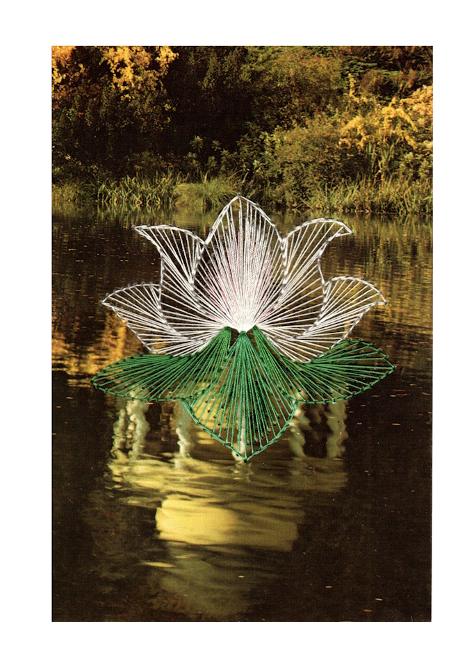 Designerkarte, Designer Karte, Grafik, Kunst, Fadenbild, Fadengrafik, kunstvoll, exklusive Faltkarte, Faltkarte, Grußkarte, Fadentechnik, moderne Kunst, Design, Lustschloss, Kassel, Spiegelung,