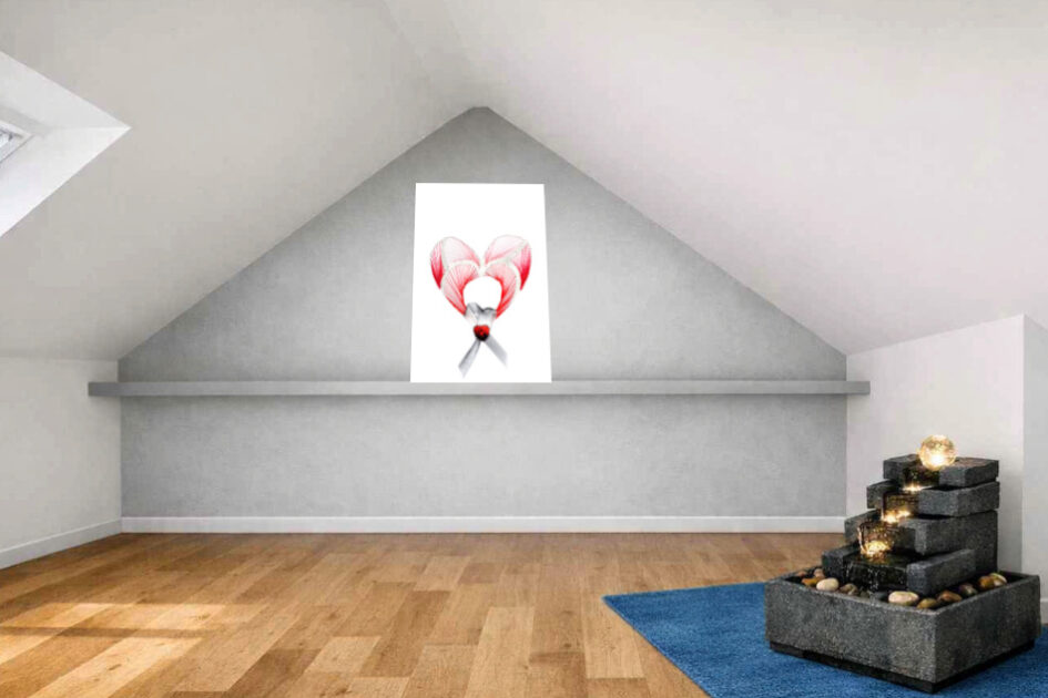 Grußkarte, Fadendesign, Innenarchitektur, blauer Teppich, Band an meinem Herzen